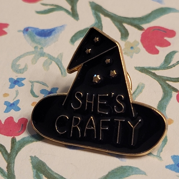 She's Crafty Witch's Hat Enamel Pin - Picture 3 of 8